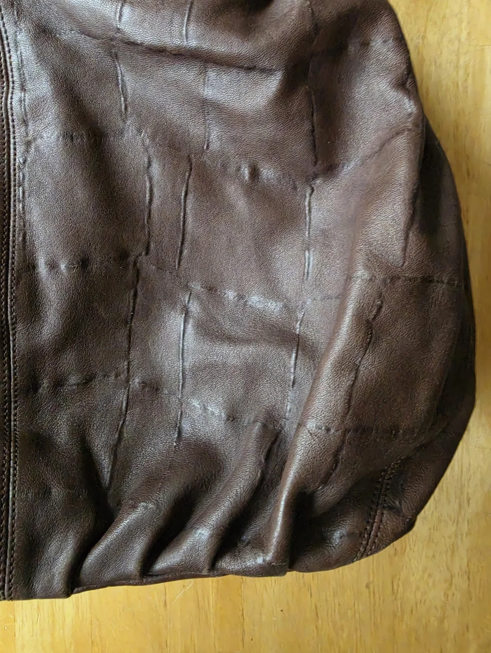 David & Scotti Large Brown Soft Leather Sachel Hobo Shoulder Bag Purse Gorgeous